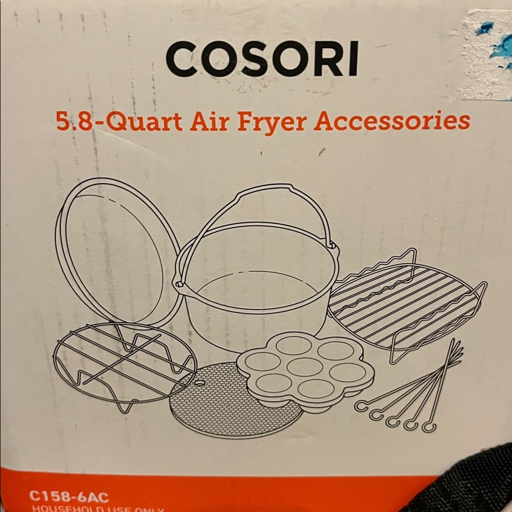 Cosori C158-6AC Accessories for 5.8qt Air Fryer Set of 6 NOB